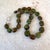 American Green Natural Turquoise Beaded Necklace With Silver Spacers. For Sale - Image 3 of 3