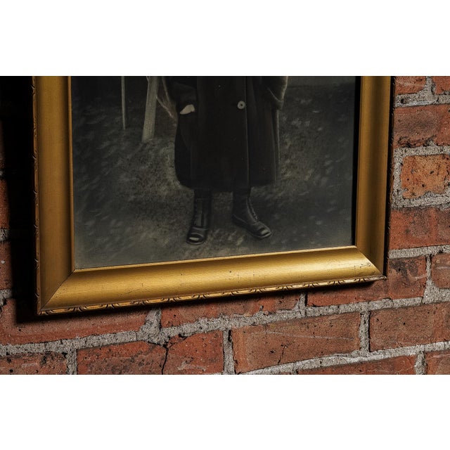 Late 19th Century Late 19th Century Early Charcoal Illustration of Child in Coat For Sale - Image 5 of 5