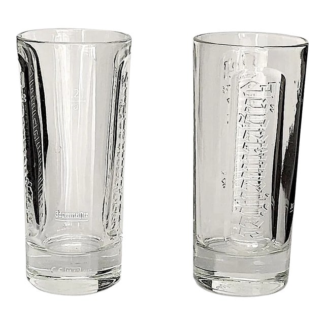 Vintage Jägermeister .2 Liter Highball Glasses, a Pair For Sale