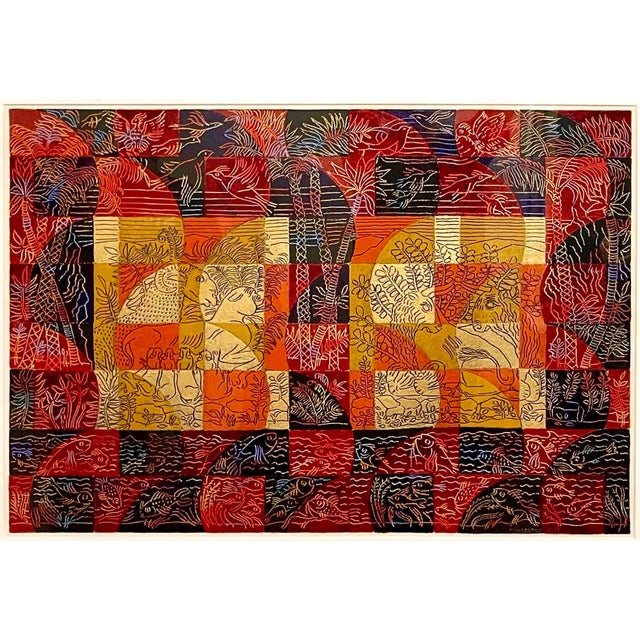 Harry Koursaros, Large Pattern and Decoration Painting Abstract Expressionist Harry Koursaros P&D, 1983 For Sale - Image 9 of 11