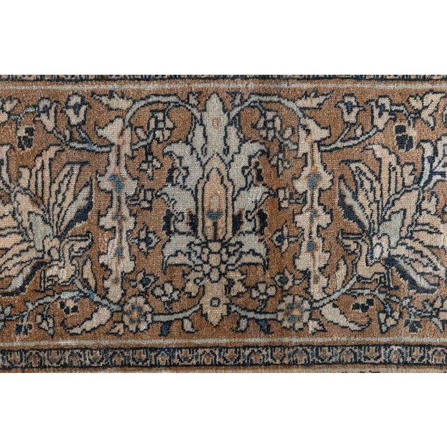 Early 20th Century Antique Persian Tabriz Botanic Design Handmade Wool Carpet For Sale - Image 5 of 10