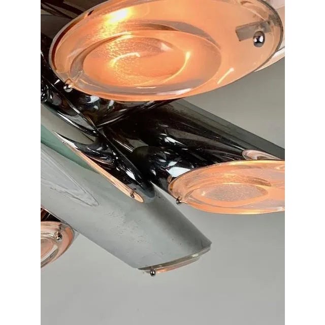 1970s Oscar Torlasco Stilkronen Eight Light Space Age Sputnik Circa 1970 For Sale - Image 5 of 11