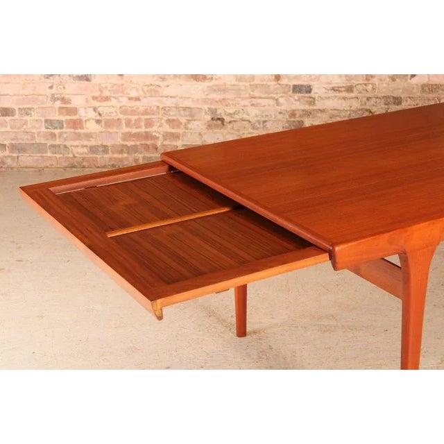 Mid-Century Modern Danish Teak Dining Table by Ib Kofod Larsen for Faarup Mobelfabrik, 1960 For Sale - Image 4 of 18