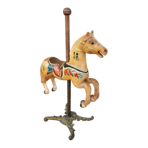 Antique Wood Painted Carousel Horse