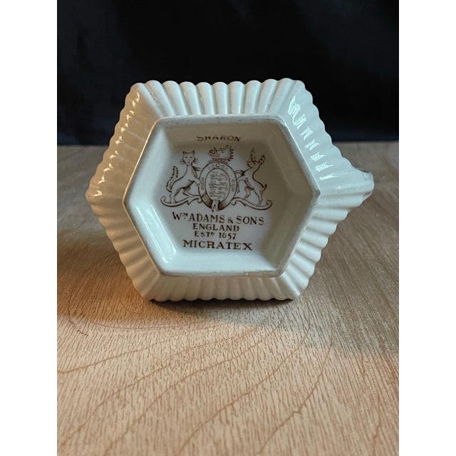 Vintage Wm. Adams & Sons “Sharon” Ironstone Cream and Sugar Set For Sale - Image 12 of 12