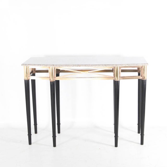 Black Vintage Neoclassical Console Table, 1970s For Sale - Image 8 of 18