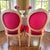 Textile Ruby Red Pair French Velvet Silk Fabric Trim Custom Accent Chairs For Sale - Image 7 of 10