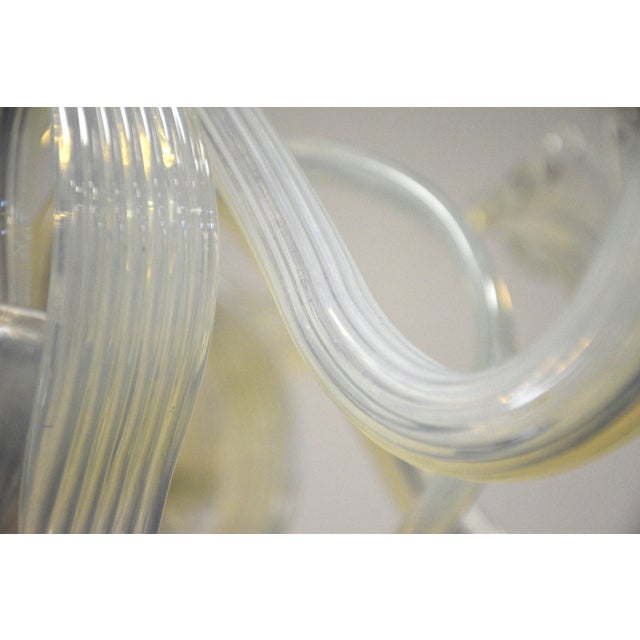 Murano 1970s Mid Century Modern Murano Venetian Glass Chandelier For Sale - Image 4 of 7