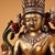 Late 20th Century Vintage Gilt Bronze Seated Buddha Statue With Polychrome Accents and Figural Base For Sale - Image 5 of 9
