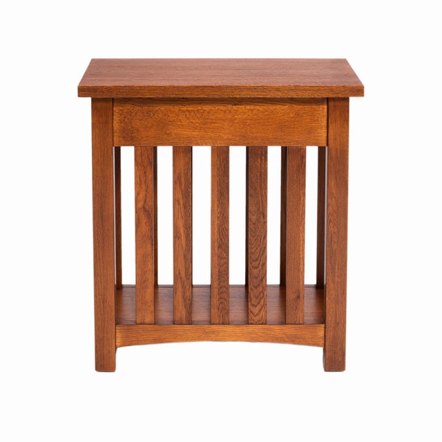 Mission 1 Drawer Spindle End Table For Sale - Image 12 of 15