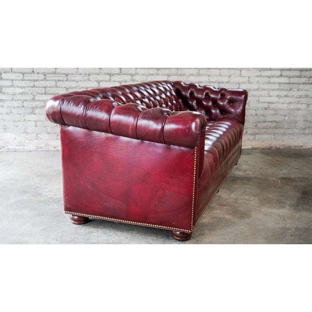 Late 20th Century Hancock & Moore 'Kent' Tufted Oxblood Leather