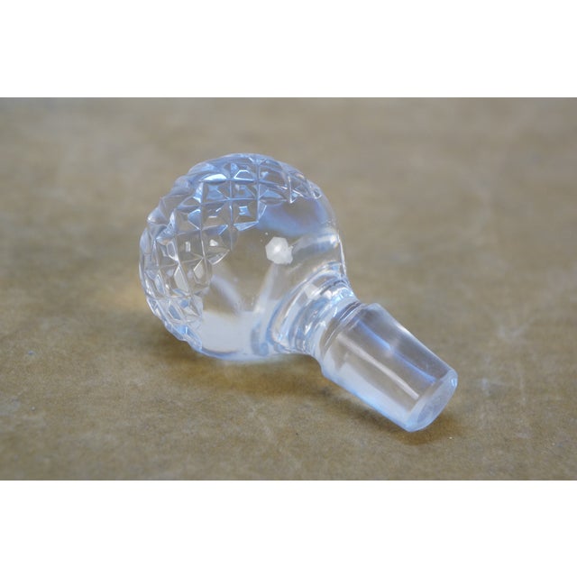 Late 20th Century Waterford Lismore Irish Cut Crystal Ships Decanter Liquor Bottle W/ Stopper 11" For Sale - Image 9 of 13