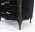 Pair Black Lacquer Heavy Solid Brass Drop Pulls Three Drawer Bachelor Chests For Sale - Image 11 of 12