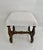 19th C French Louis XIII Style Walnut Stool W/ New Boucle Textile For Sale - Image 4 of 15