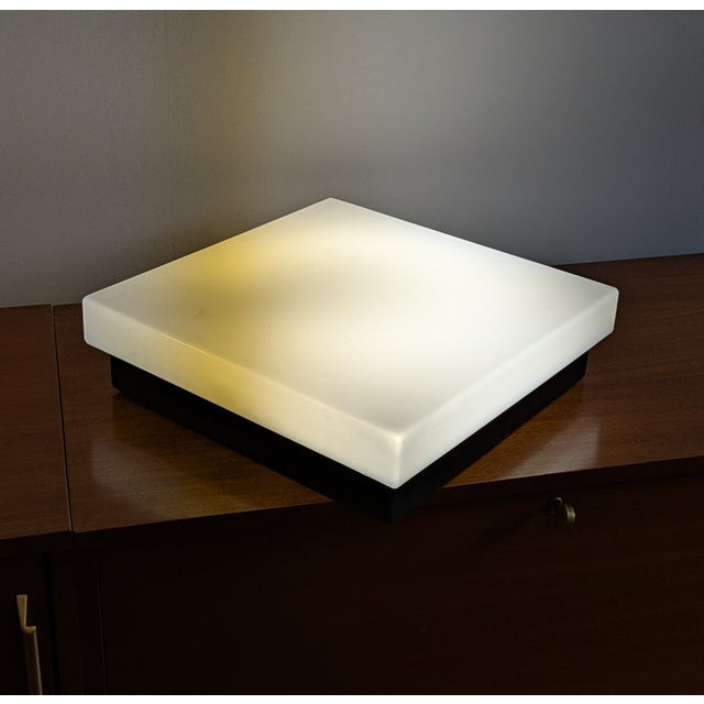 Black Square Light Brick from Trilux, Germany, 1970s For Sale - Image 8 of 12