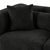 2020s Tarra 4-Piece Fluffy Oversized Black Corduroy Modular U Sectional For Sale - Image 5 of 7