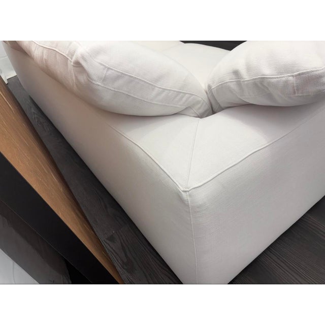 Rh Cloud 9' Luxe Sofa — 2-Cushion | Perennials Performance Textured Linen Weave | White For Sale - Image 12 of 18