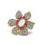 Bochic "Capri" Vintage Ruby, Fire Opal & Topaz Flower Ring Set 18K Gold & Silver For Sale - Image 17 of 18