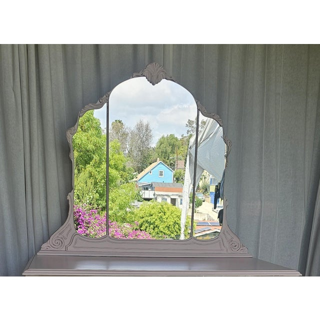 Vintage Pink Dresser With Detachable Mirror For Sale - Image 4 of 13