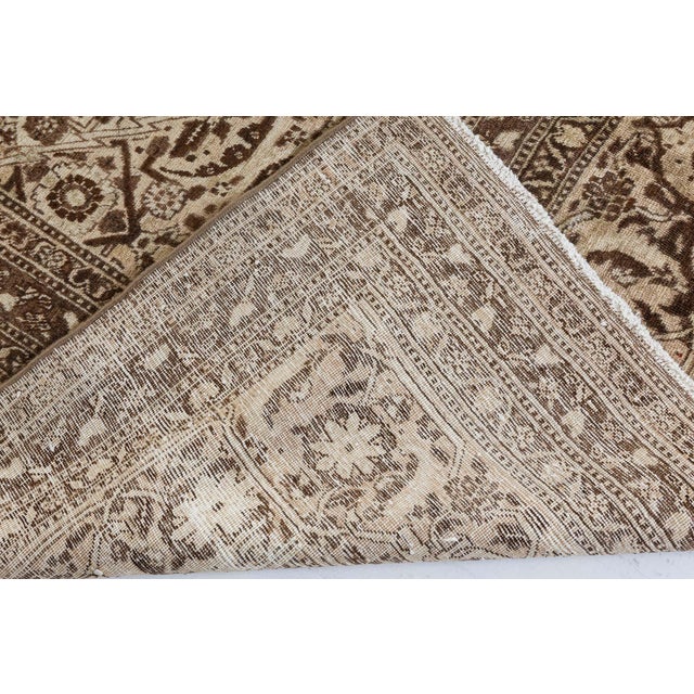 Persian Antique Persian Tabriz Botanic Handmade Wool Carpet For Sale - Image 3 of 9
