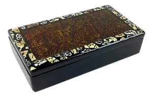 Vintage Artisan Lacquered Covered Box by Artex Saigon