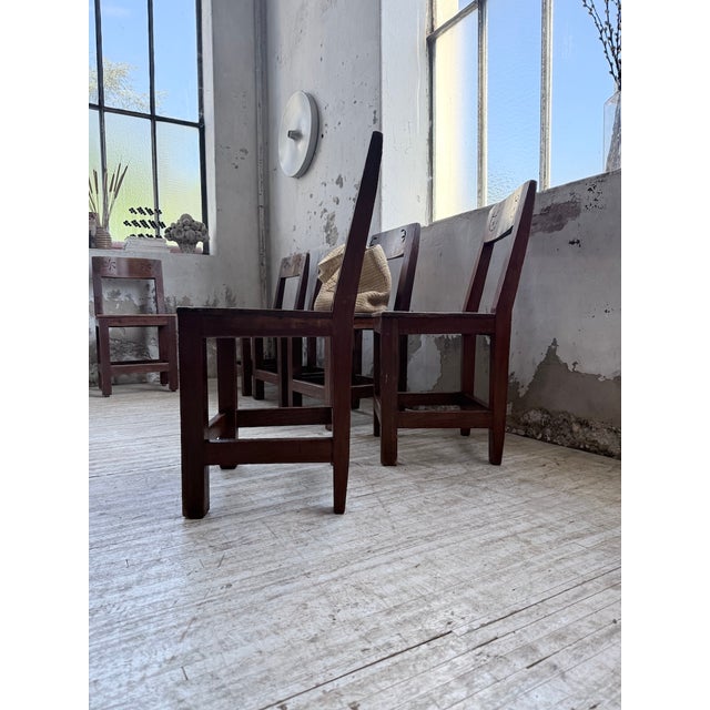 Folk Art Chairs in Savoyard Pine, 1950s, Set of 6 For Sale - Image 13 of 18