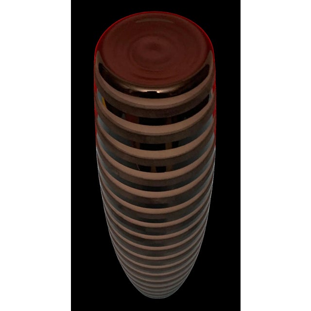 Art Glass Black White Gray Striped Vase For Sale - Image 17 of 18