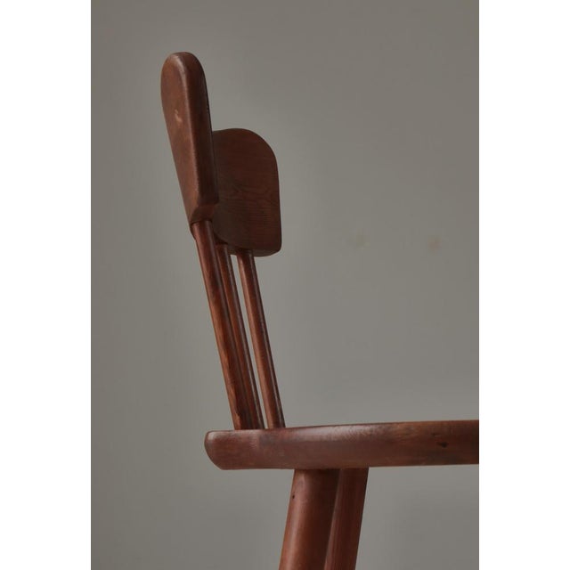 Swedish Modern Pinewood Chair attributed to Torsten Claeson for Steneby Hemslöjd, 1930s For Sale - Image 12 of 17