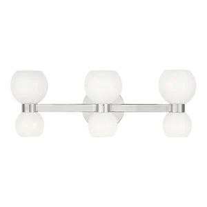 Kate Spade New York by Visual Comfort Studio Londyn 6-Light Vanity, Polished Nickel