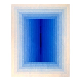 Contemporary Abstract Acrylic on Canvas "Light Consideration (Ultramarine)" by Andy Harwood For Sale