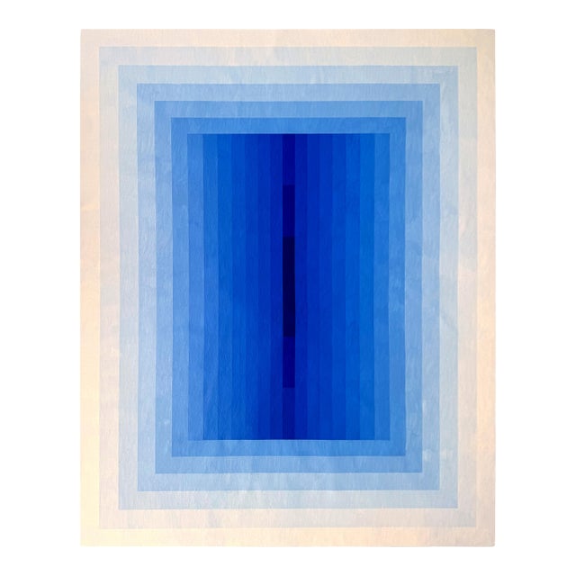 Contemporary Abstract Acrylic on Canvas "Light Consideration (Ultramarine)" by Andy Harwood For Sale