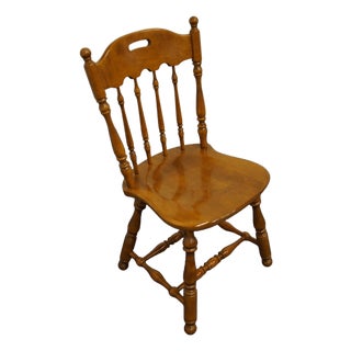 Ethan Allen Heirloom Nutmeg Maple Colonial Early American Spindle Back Dining Side Chair 10-6002 For Sale
