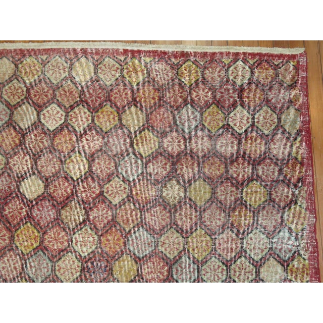 Late 20th Century Vintage Turkish Deco Rug - 5'11" x 10'5" For Sale - Image 5 of 5