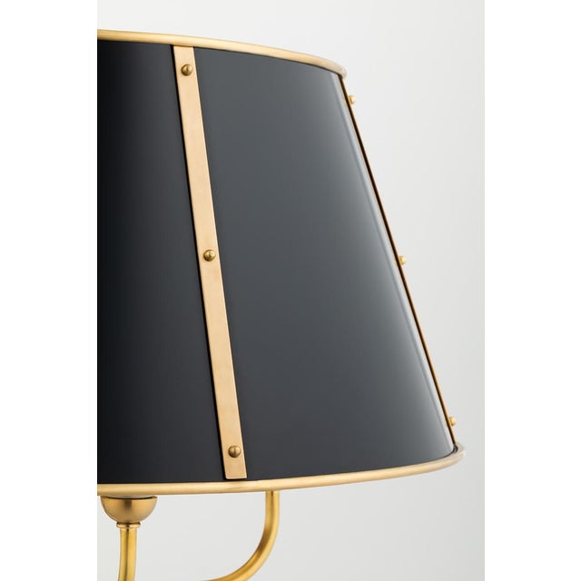 Hudson Valley Lighting Mark D. Sikes 6 Light Cambridge Chandelier, Aged Brass & Darkest Blue For Sale - Image 4 of 7