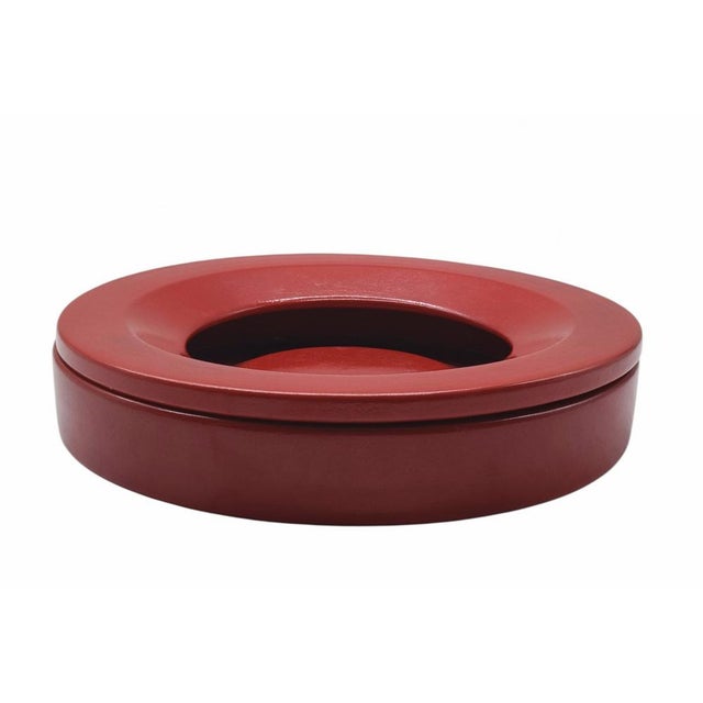 Red Barbados Red Ashtray by Angelo Mangiarotti for Danese, Italy, 1960s For Sale - Image 8 of 8