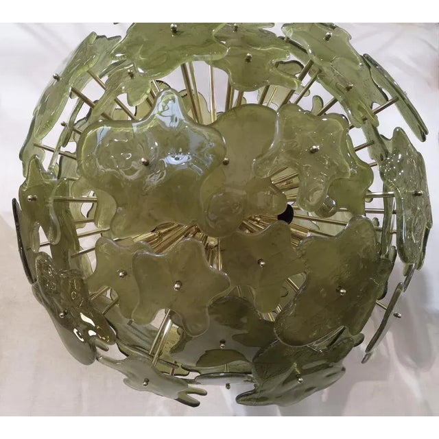Vintage Sputnik Green Chandelier in Murano Art Glass, 2000 For Sale - Image 6 of 9