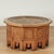 Impressive antique Moroccan table crafted in mahogany featuring a removable silvered brass tray hand hammered in symbolic...