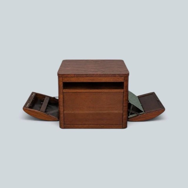 Cc41 Incorporall Walnut Metamorphic Cocktail Trolley & Drinks Cabinet Cc41 Incorporall Walnut Metamorphic Cocktail Trolley & Drinks Cabinet For Sale - Image 3 of 7
