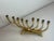 This stunning vintage mid century modern Wainberg Israel solid brass Hanukkah menorah features a beautiful 9-arm...