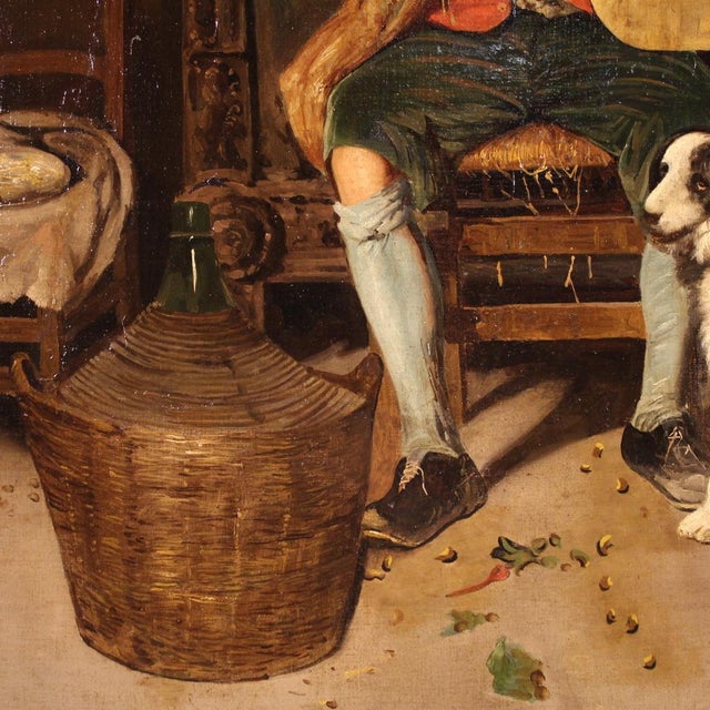 Italian Artist, Genre Scene, 1820, Oil on Canvas, Framed For Sale - Image 11 of 16