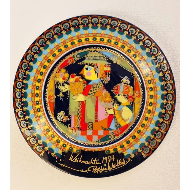 1970s Decorative Plates by Bjørn Wiinblad for Rosenthal, 1970s, Set of 3 For Sale - Image 5 of 7