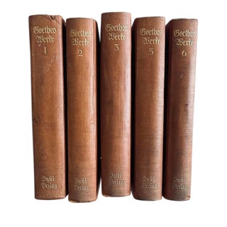 Collection of 5 of Goethes Werke in German Vintage For Sale