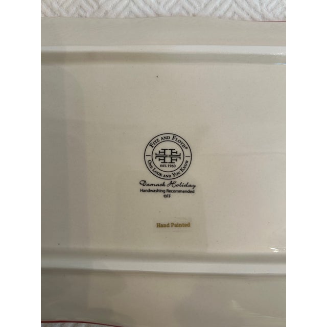 2016 Fitz and Floyd “Damask Holiday” Bread or Sandwich Tray For Sale In New Orleans - Image 6 of 6