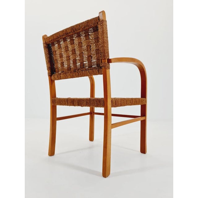 Vintage Bauhaus Papercord Armchair by Ehrich Dieckmann, 1930s For Sale - Image 13 of 18
