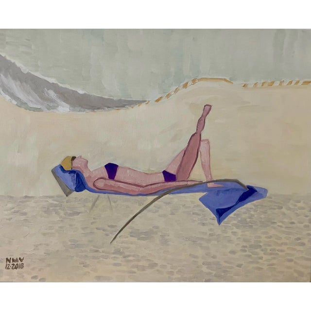 2018 “Vacation” Oil on Canvas by Nancy M. Vignola For Sale