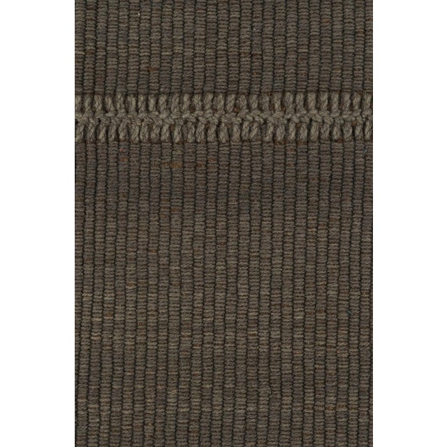 2010s Rug & Kilim’s Contemporary Kilim in Gray With Brown Accents For Sale - Image 5 of 7