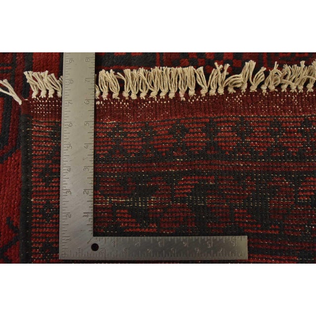 Turkmen Rug 8’3” X 10’8” Red Wool Vintage Tribal Hand-Knotted Oriental Carpet For Sale - Image 13 of 13