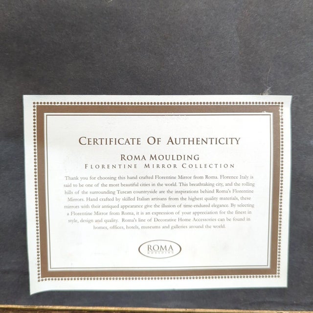 Roma Moulding Florentine Mirror For Sale - Image 4 of 4