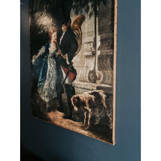 19th Century Rococo Old Love Painting For Sale - Image 4 of 5