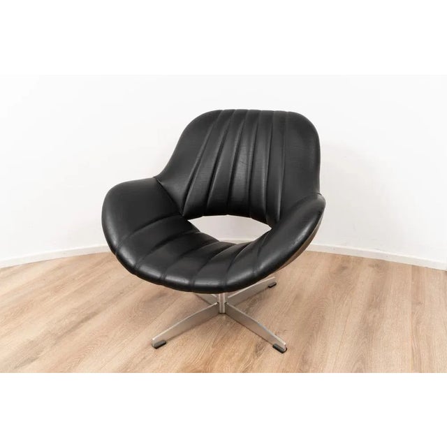 Metal Romefa Swivel Chair by Enrico Wallès, 1960s For Sale - Image 7 of 8